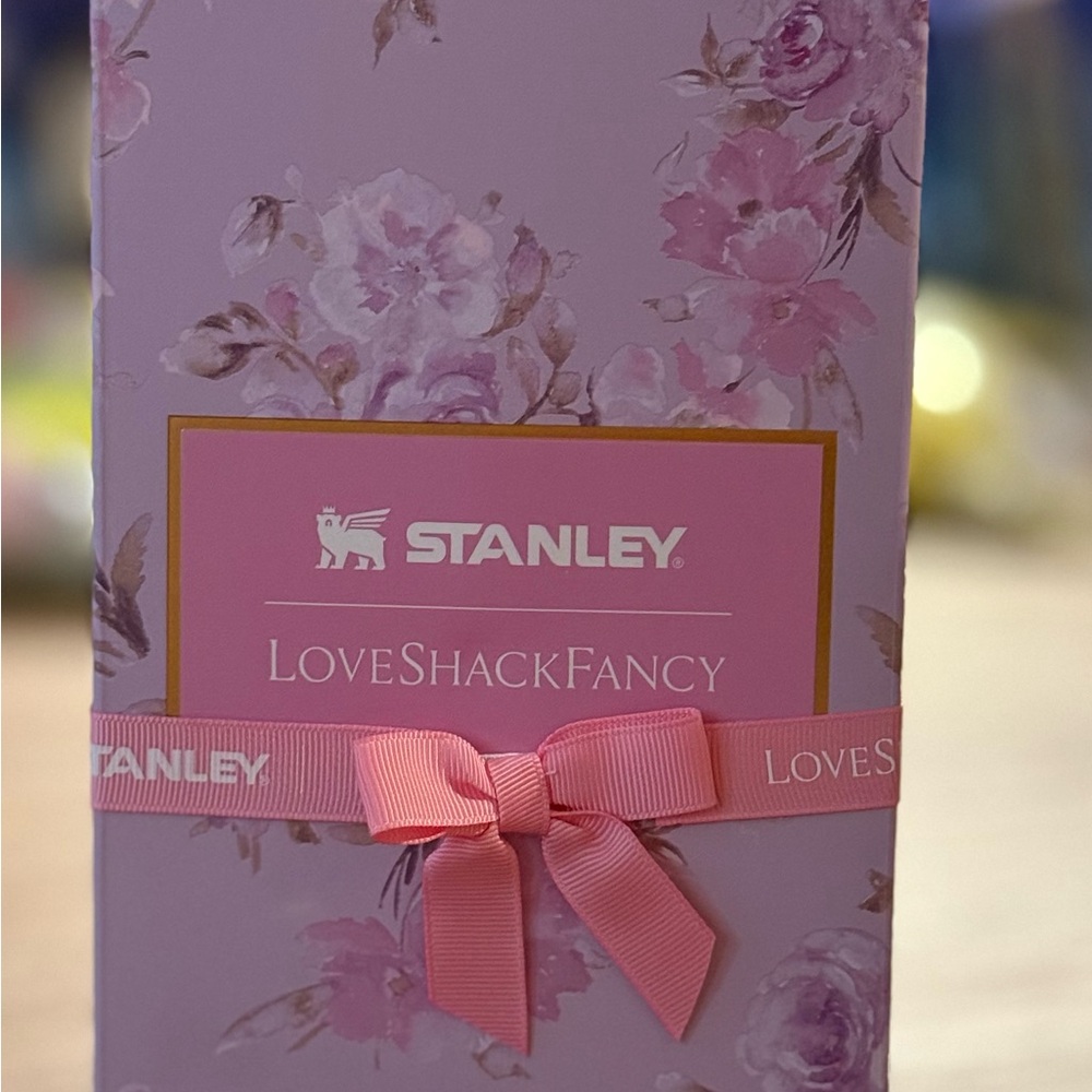 Stanley x LoveShackFancy Purple Floral Slim Bottle